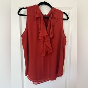 Rust colored Tommy Hilfiger sleeveless blouse
